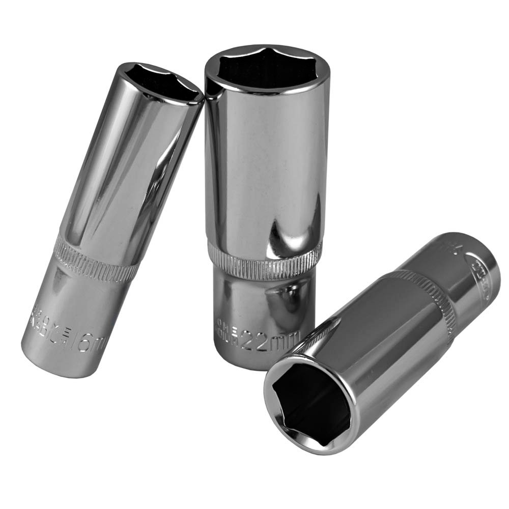 CHAVE HEXAGONAIS 1/2" 75MM LARGA, 18MM CROMADA