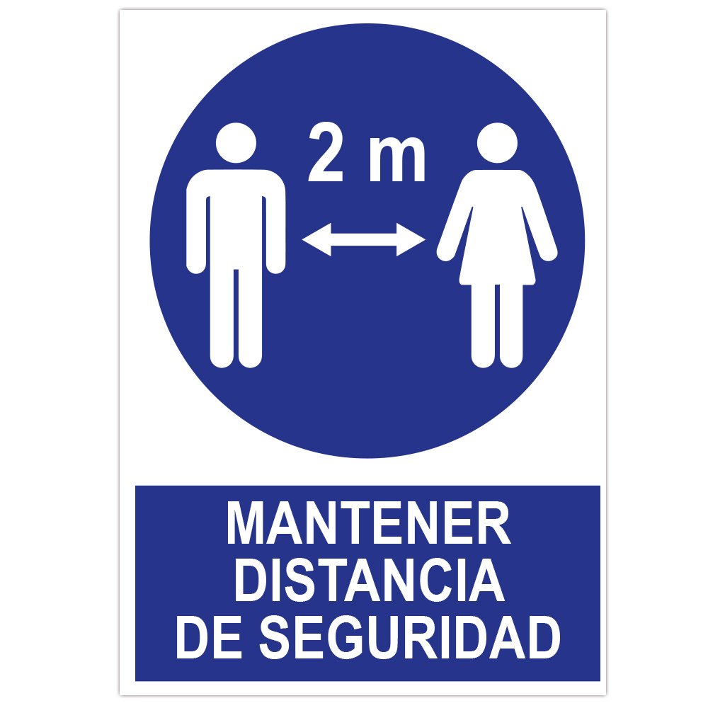 PÔSTER DE FORMATO A3 "MANTENHA UMA DISTÂNCIA SEGURA"