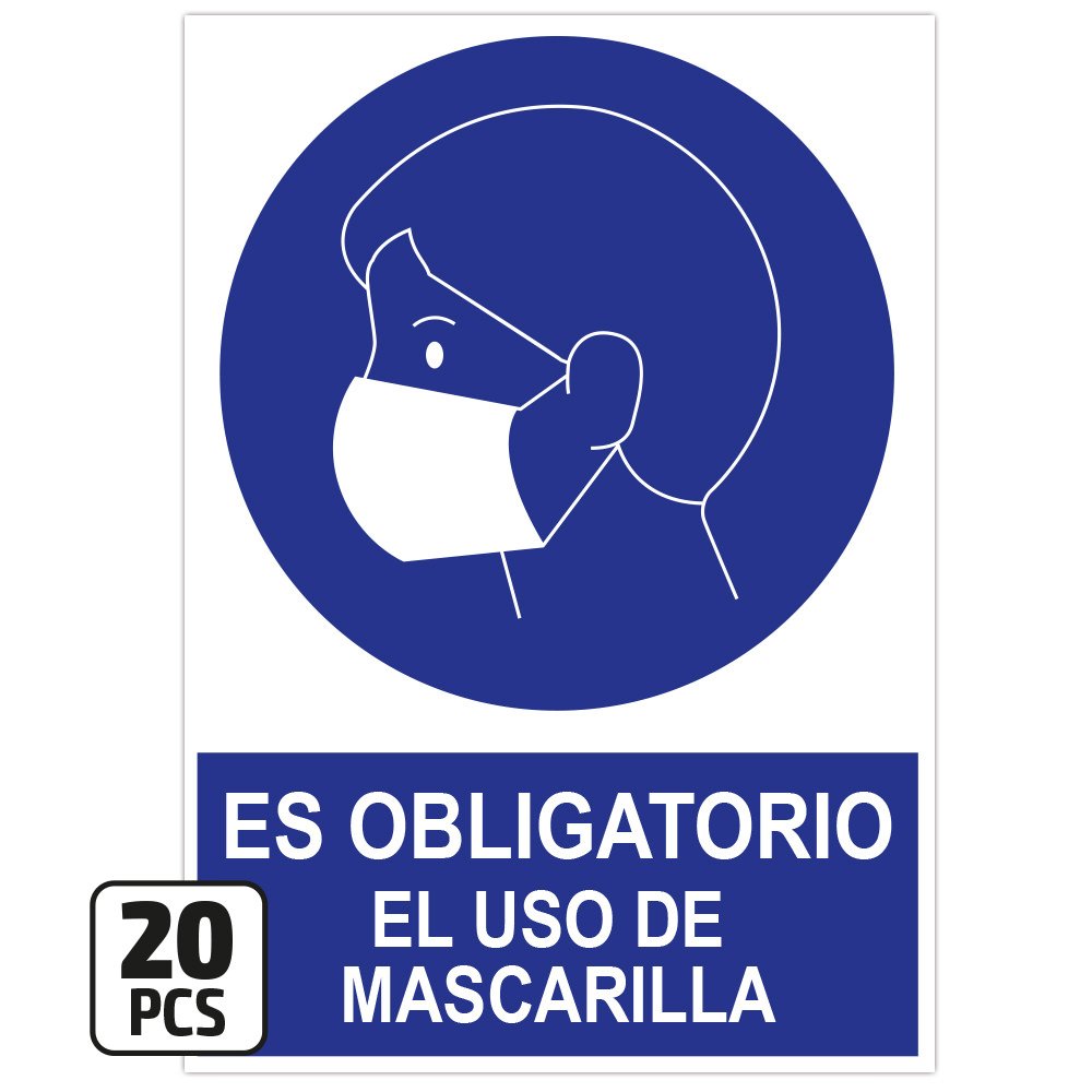 KIT DE PÔSTERES "SEMPRE USE UMA MÁSCARA", 20 PÇS.