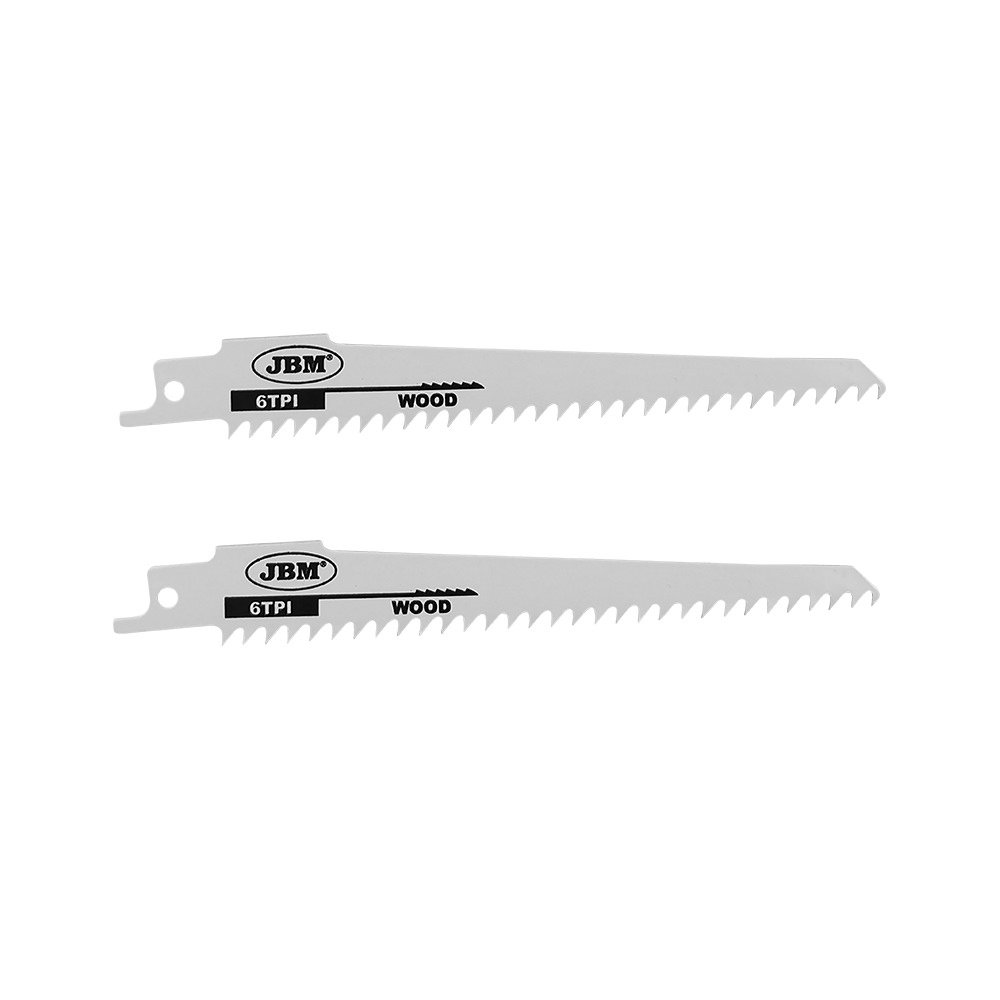 CONJUNTO DE 2 PÇS 150 MM 6TPI LÂMINAS DE SERRA RECIPROCADORA PARA MADEIRA. PARA REF. 60019